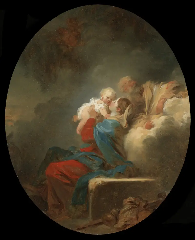 Odpoczynek podczas ucieczki do Egiptu, 1774, Jean-Honoré Fragonard