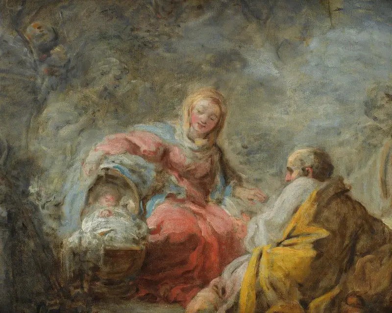 Die Ruhe auf der Flucht nach Ägypten – Nr. 1 von Jean-Honoré Fragonard