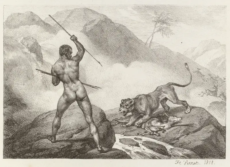Africký lovec, 1818 – Nr. 1, Horace Vernet