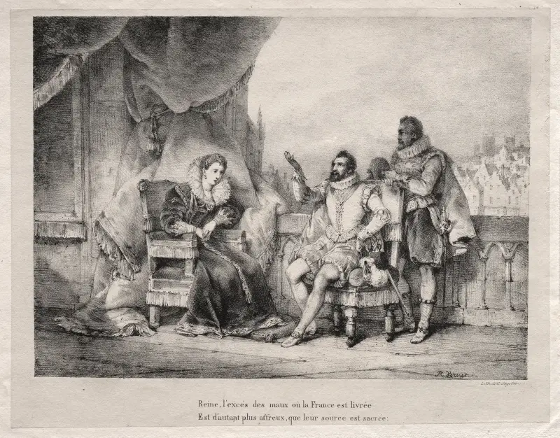 Henrik IV med drottning Elisabet av Horace Vernet