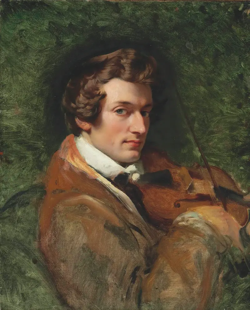 Porträtt av Charles Auguste de Bériot av Horace Vernet