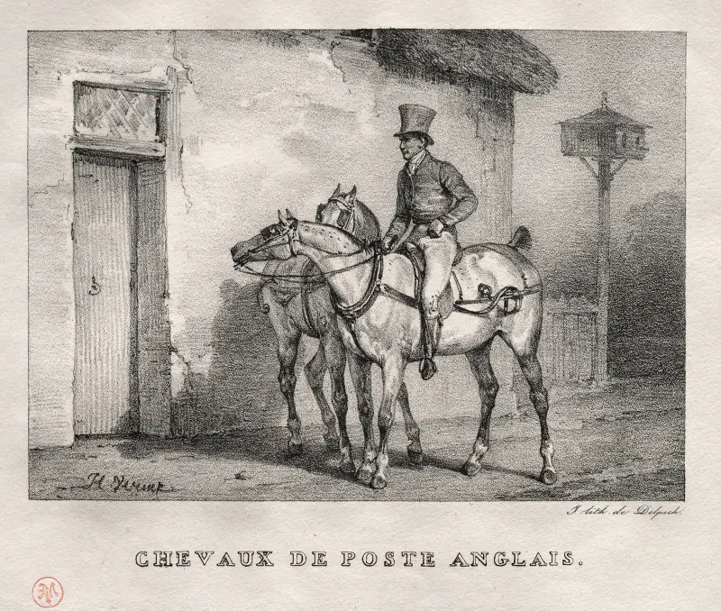 Postpferde von Horace Vernet