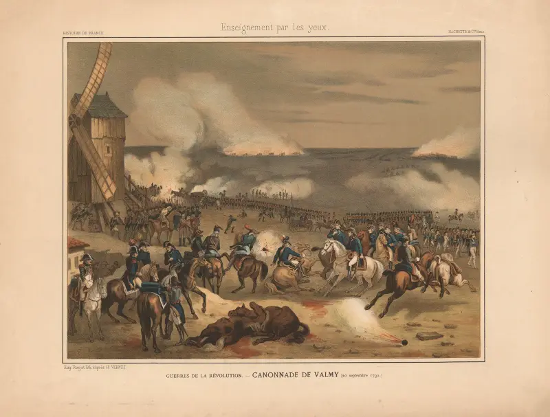 Revolutionskrigen – Kanonaden vid Valmy (20 september 1792) av Horace Vernet