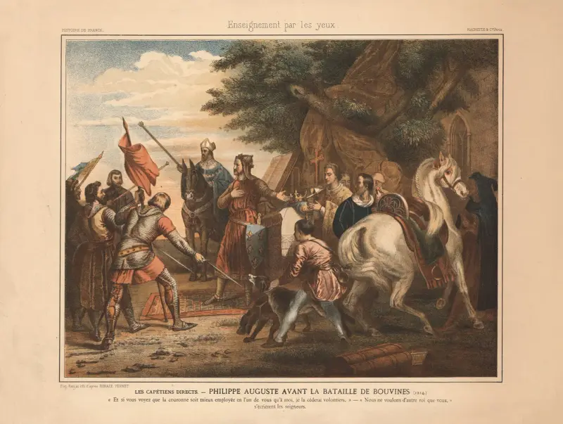 Die direkten Kapetinger – Philipp August vor der Schlacht bei Bouvines von Horace Vernet