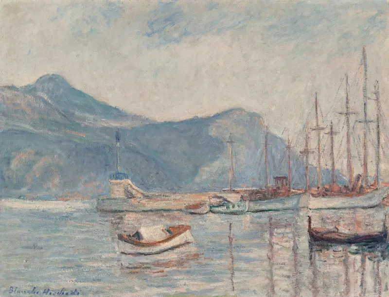 Les bateaux au port av Blanche Hoschedé-Monet