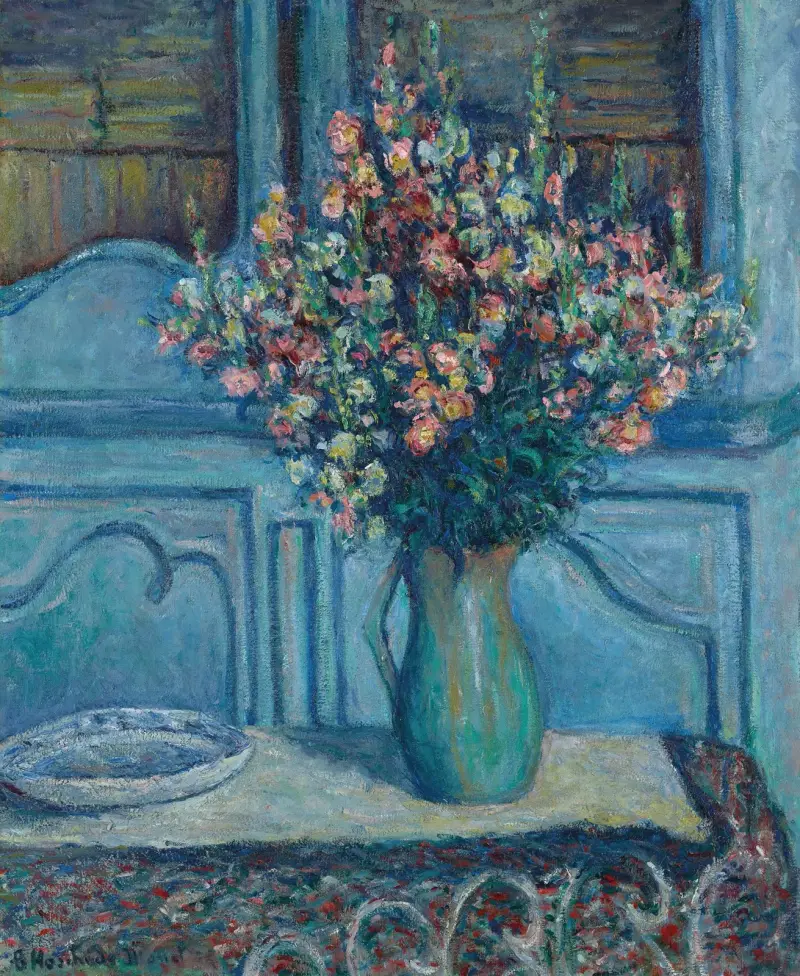 Die Löwenmäulchen, Interieur in Giverny von Blanche Hoschedé-Monet