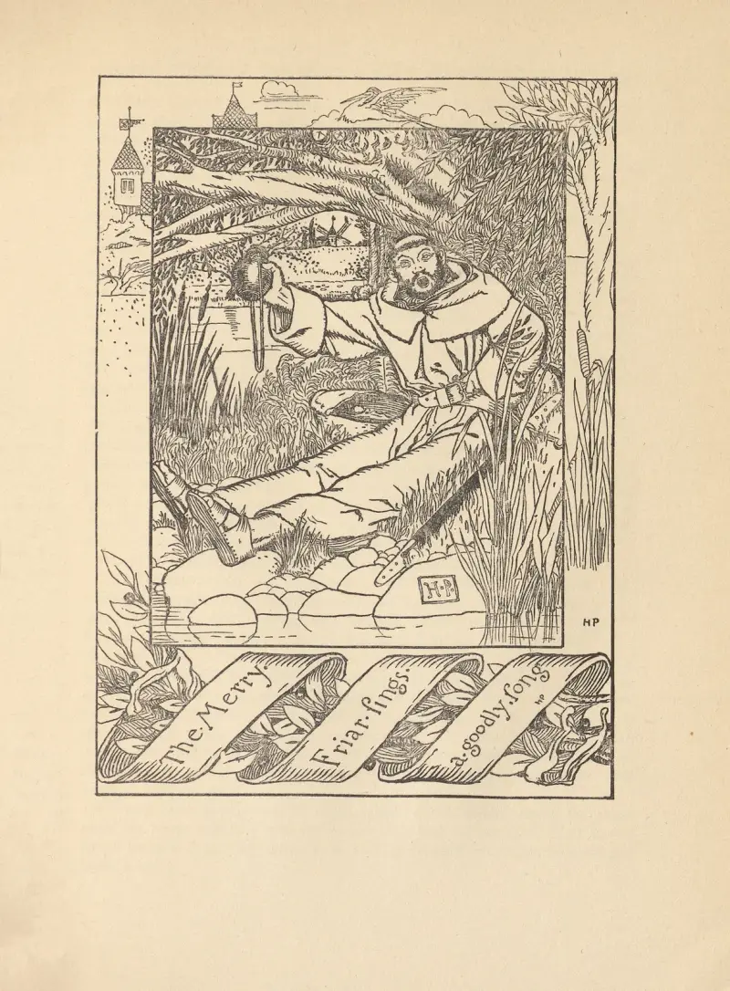 Der fröhliche Mönch singt ein gutes Lied von Howard Pyle