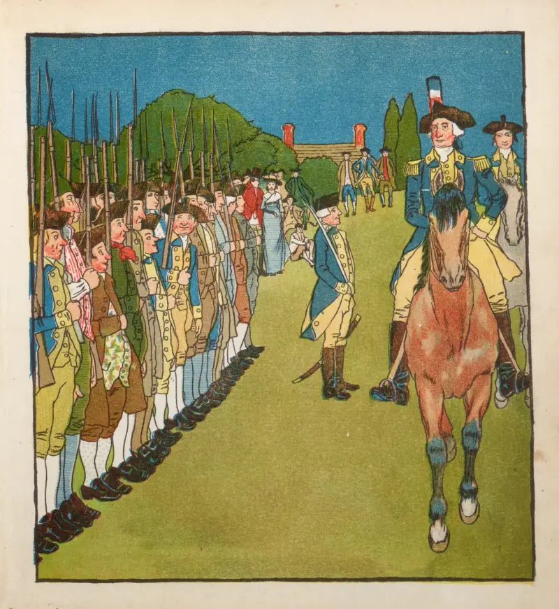 Yankee Doodle: En gammal vän i ny skepnad, plansch 2 av Howard Pyle