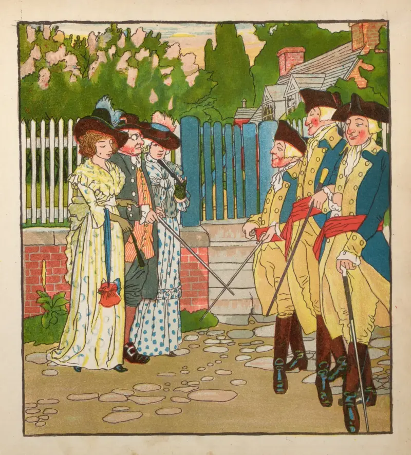 Yankee Doodle: En gammal vän i ny skepnad, plansch 6 av Howard Pyle