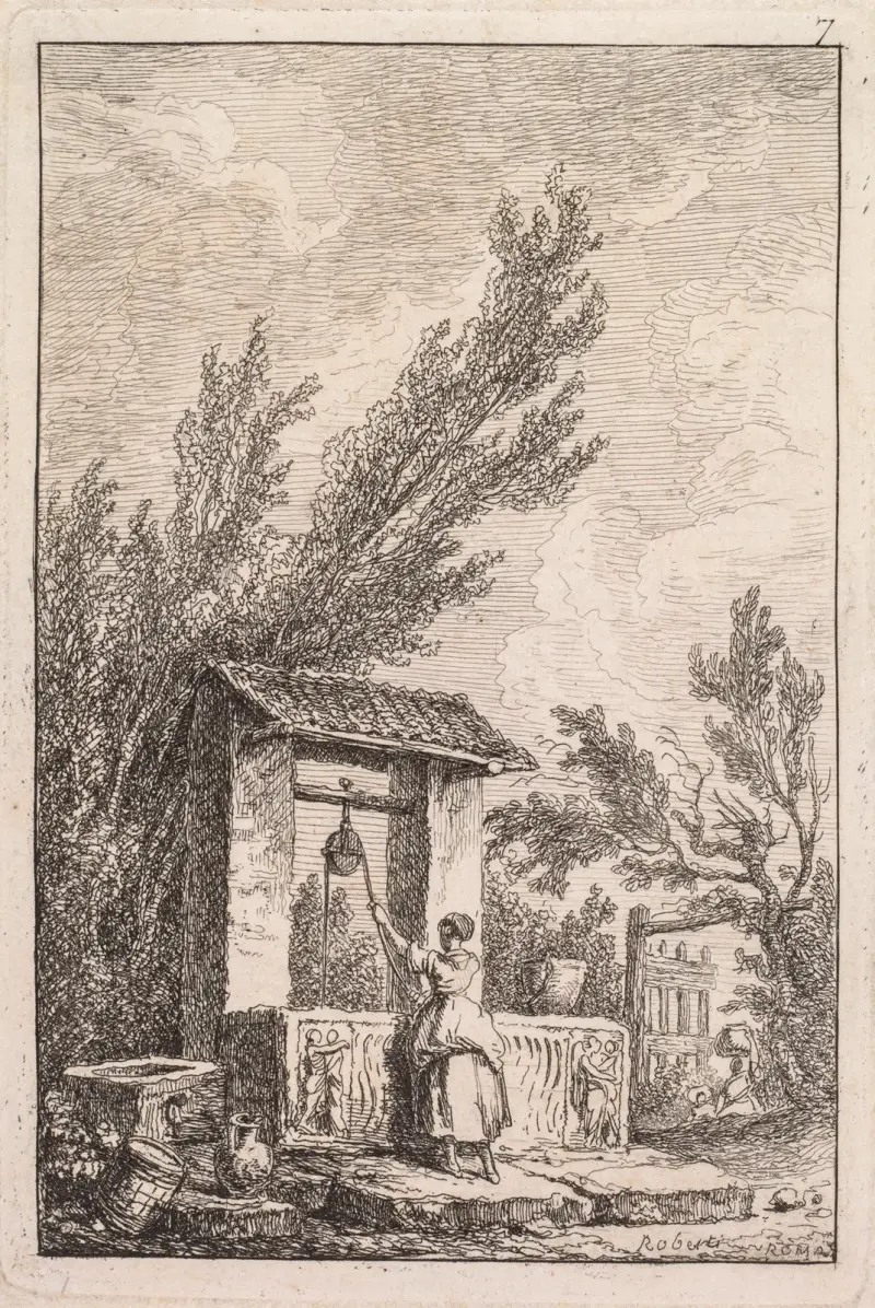 Le Puits av Hubert Robert