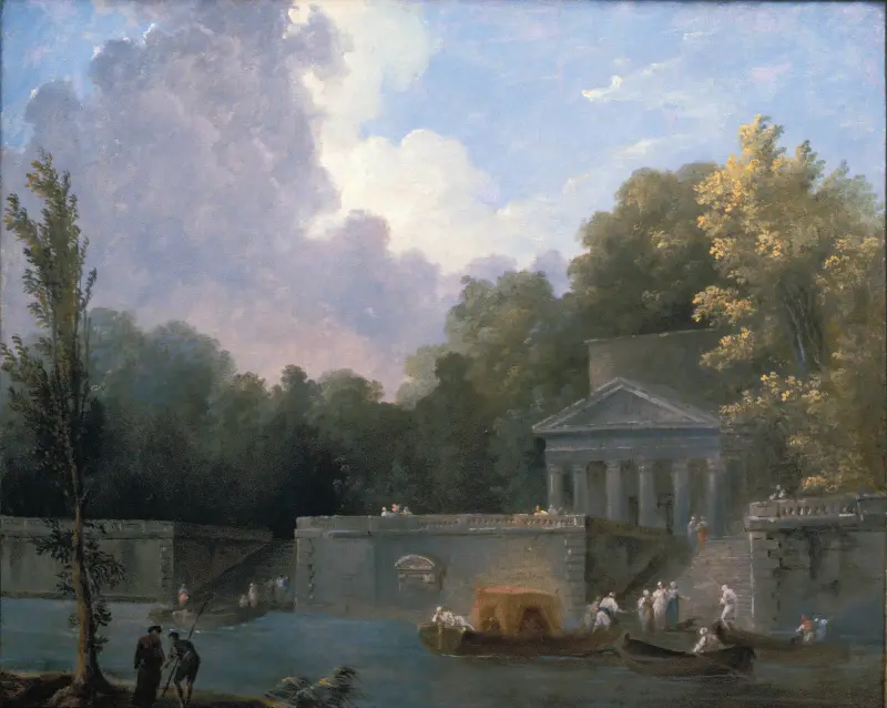 Park Scene av Hubert Robert