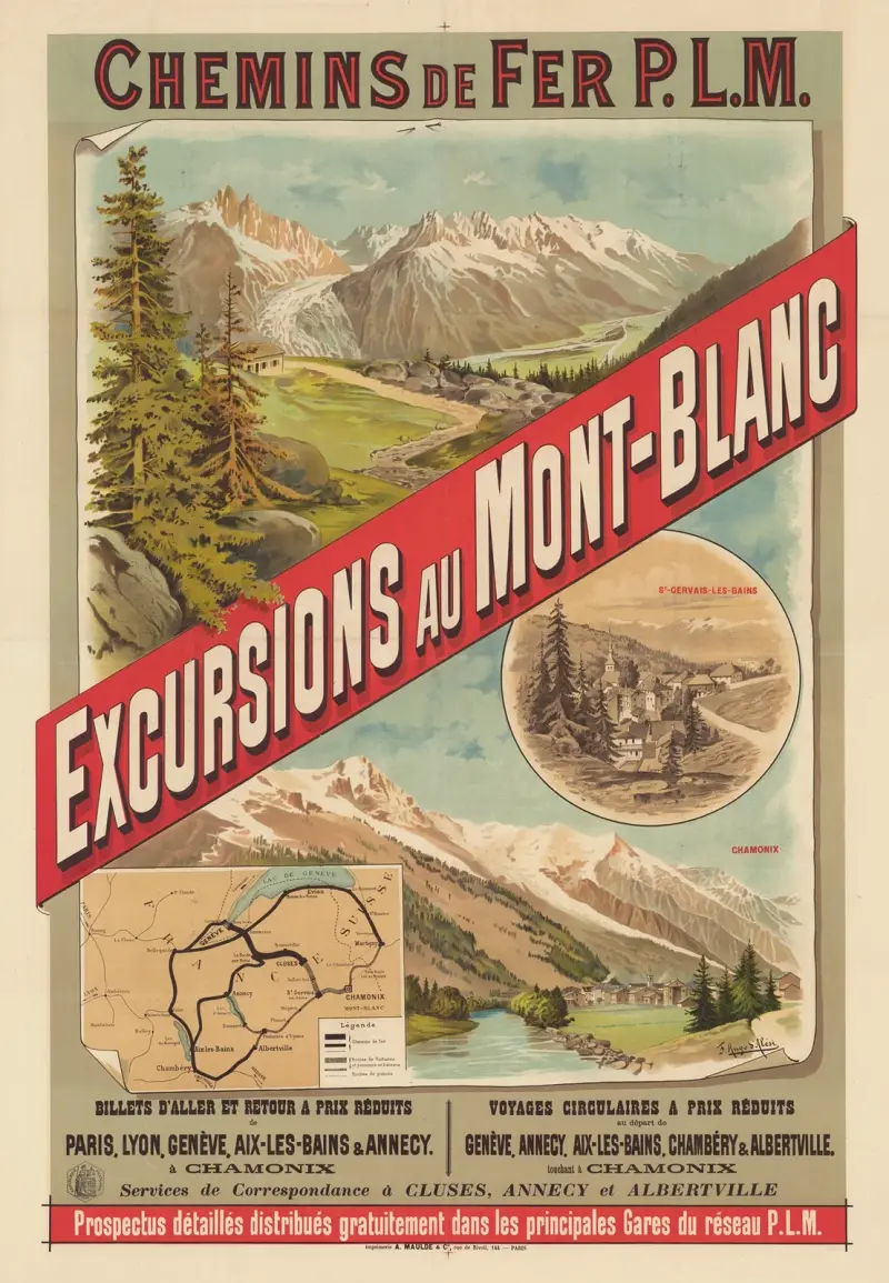 Järnväg P.L.M. Utflykter till Mont Blanc av Frederic Hugo d’Alési
