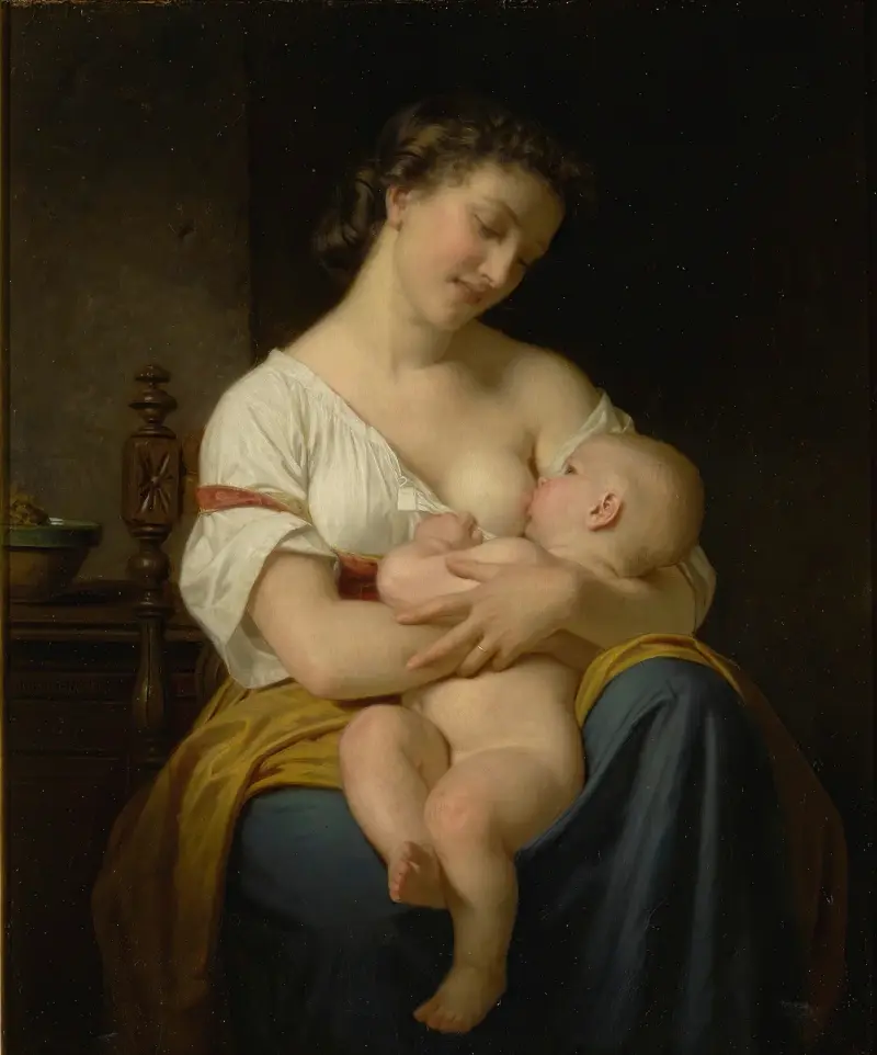 Mother And Child av Hugues Merle