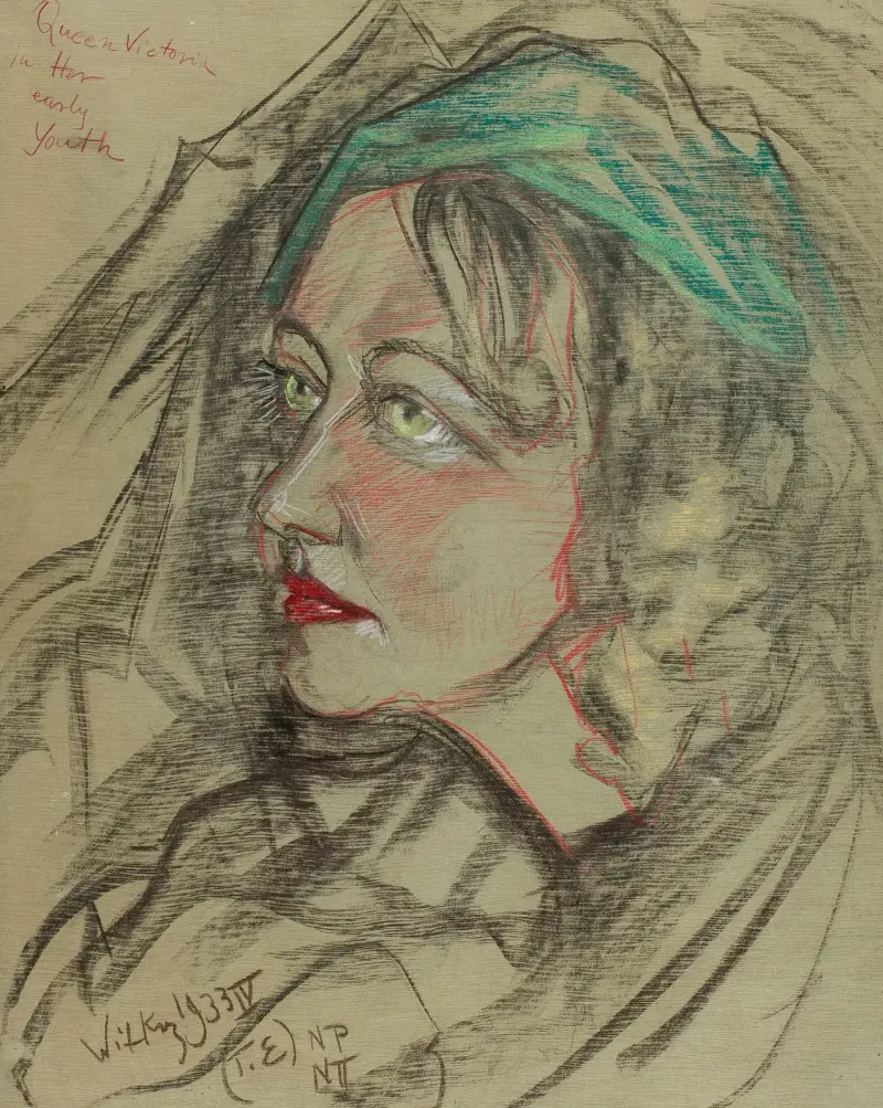 Porträtt av Eugenia Bundykowa, 1933 – nr 2 av Stanisław Ignacy Witkiewicz