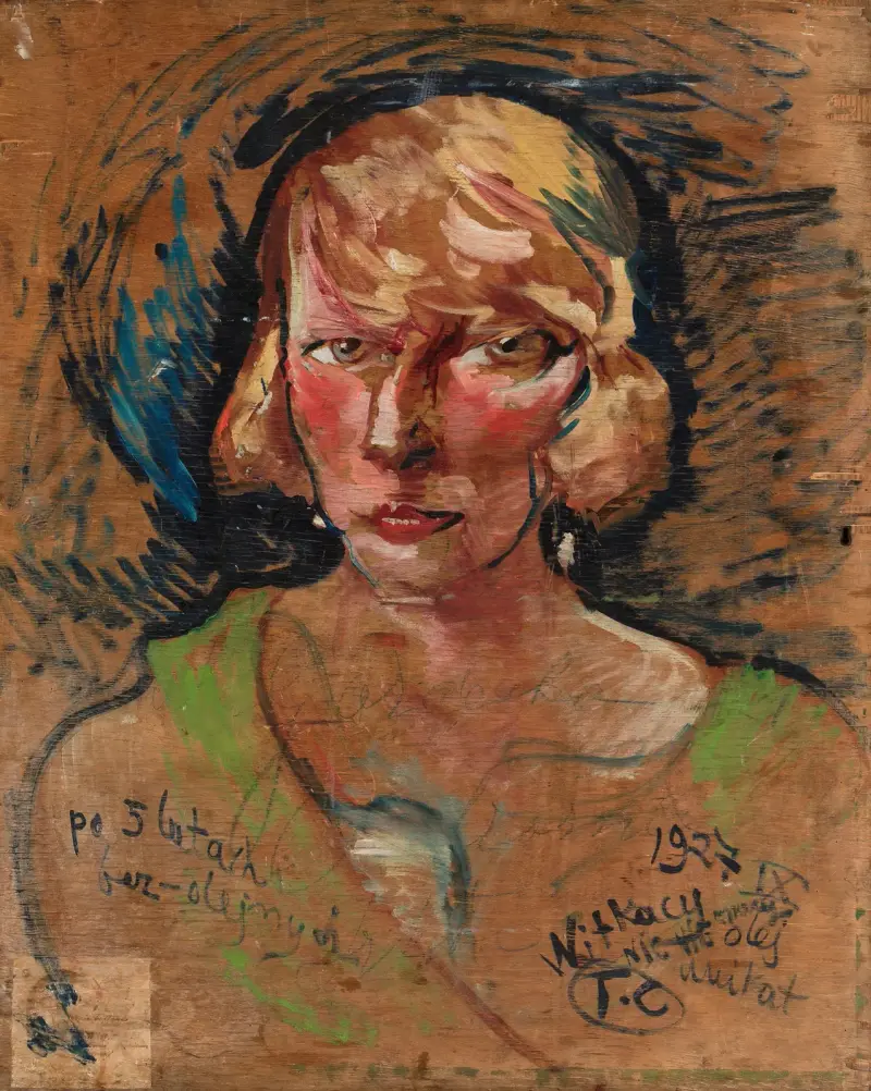 Porträtt av Maria Stawarska-Golińska av Stanisław Ignacy Witkiewicz