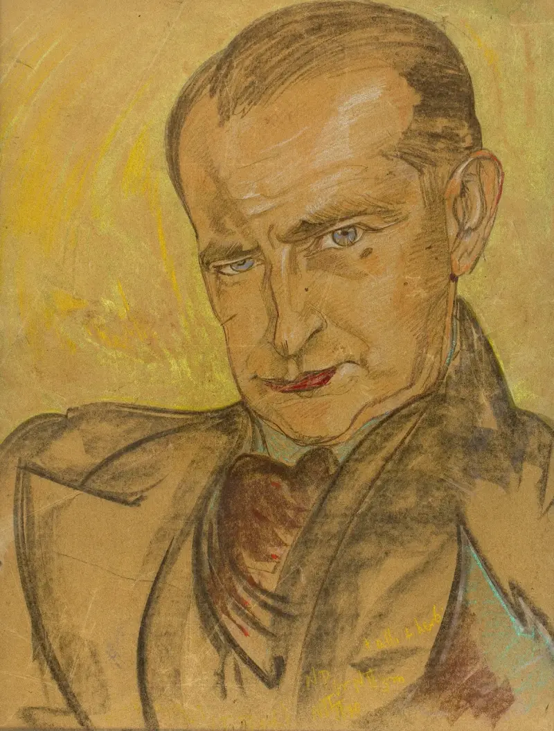 Porträtt av Marian Bronisław Godecki av Stanisław Ignacy Witkiewicz