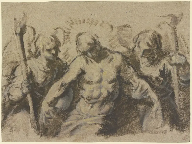 Angel Pietà av Jacopo Palma il Giovane