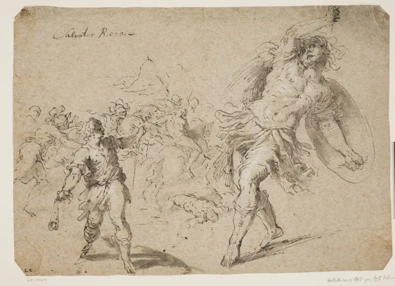 David og Goliath av Jacopo Palma il Giovane