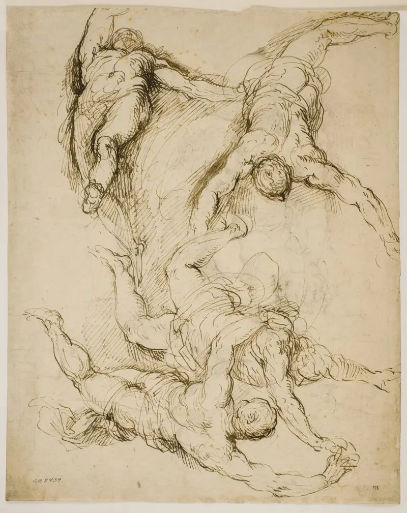 Fire svævende figurer av Jacopo Palma il Giovane