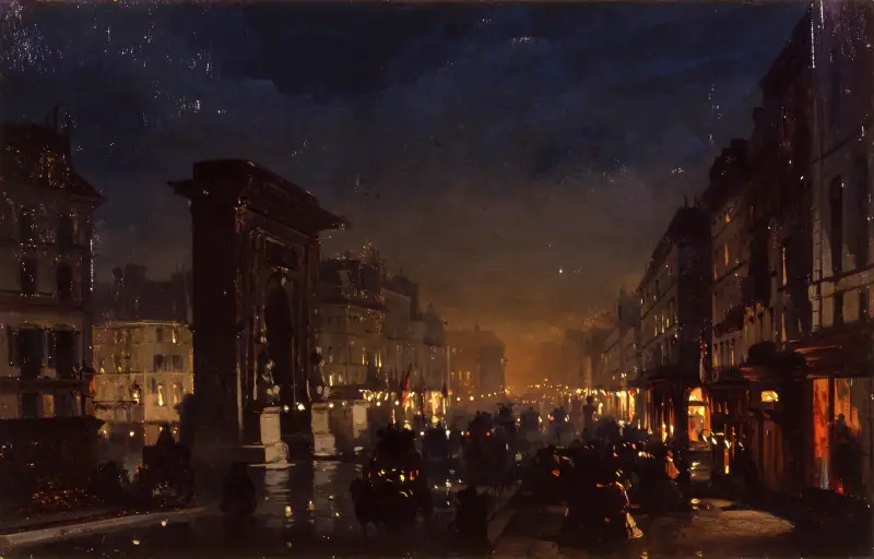Boulevard et Porte Saint Denis von Ippolito Caffi