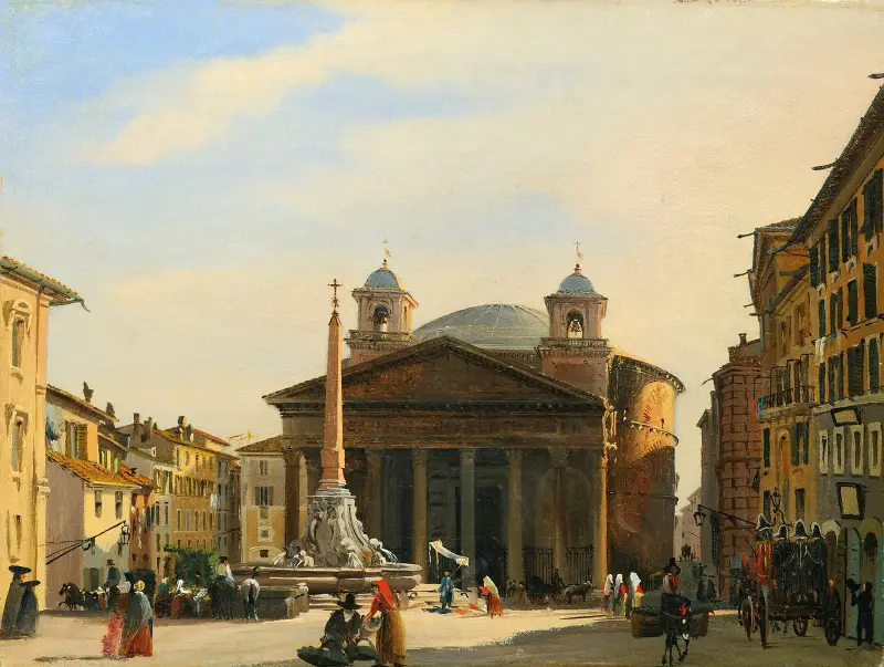 Das Pantheon in Rom von Ippolito Caffi