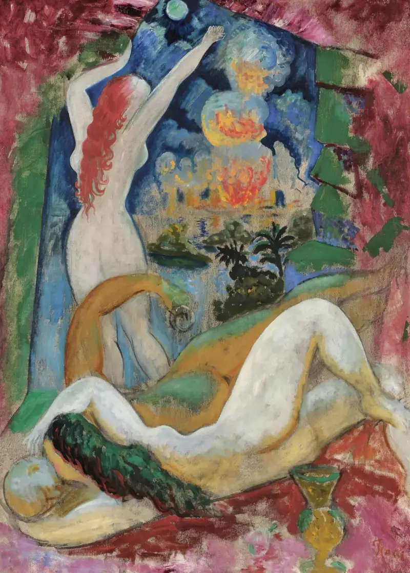 Lot und seine Töchter von Isaac Grünewald