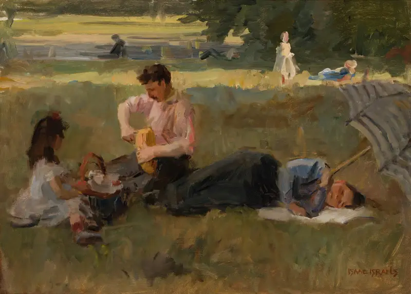 Picknick i Bois de Boulogne, Paris av Isaac Israëls