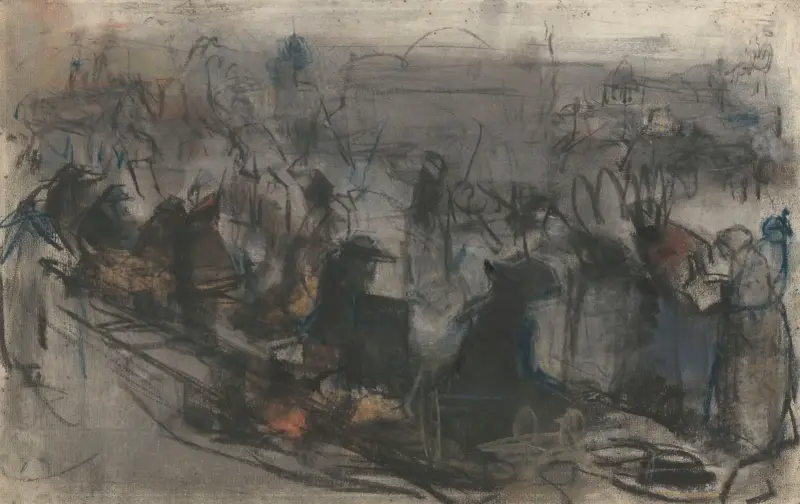 Rij zittenden av Isaac Israëls