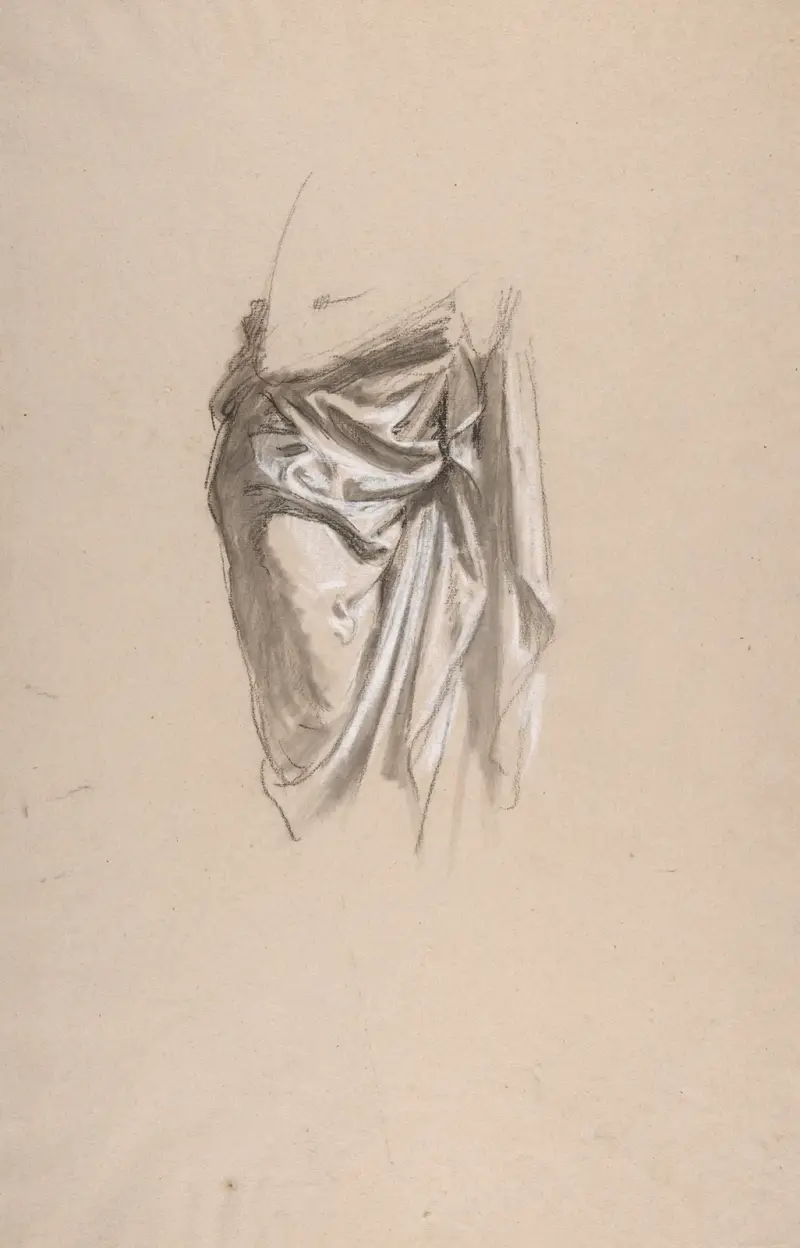 Studie drapérie pro Clovise, Isidore Pils