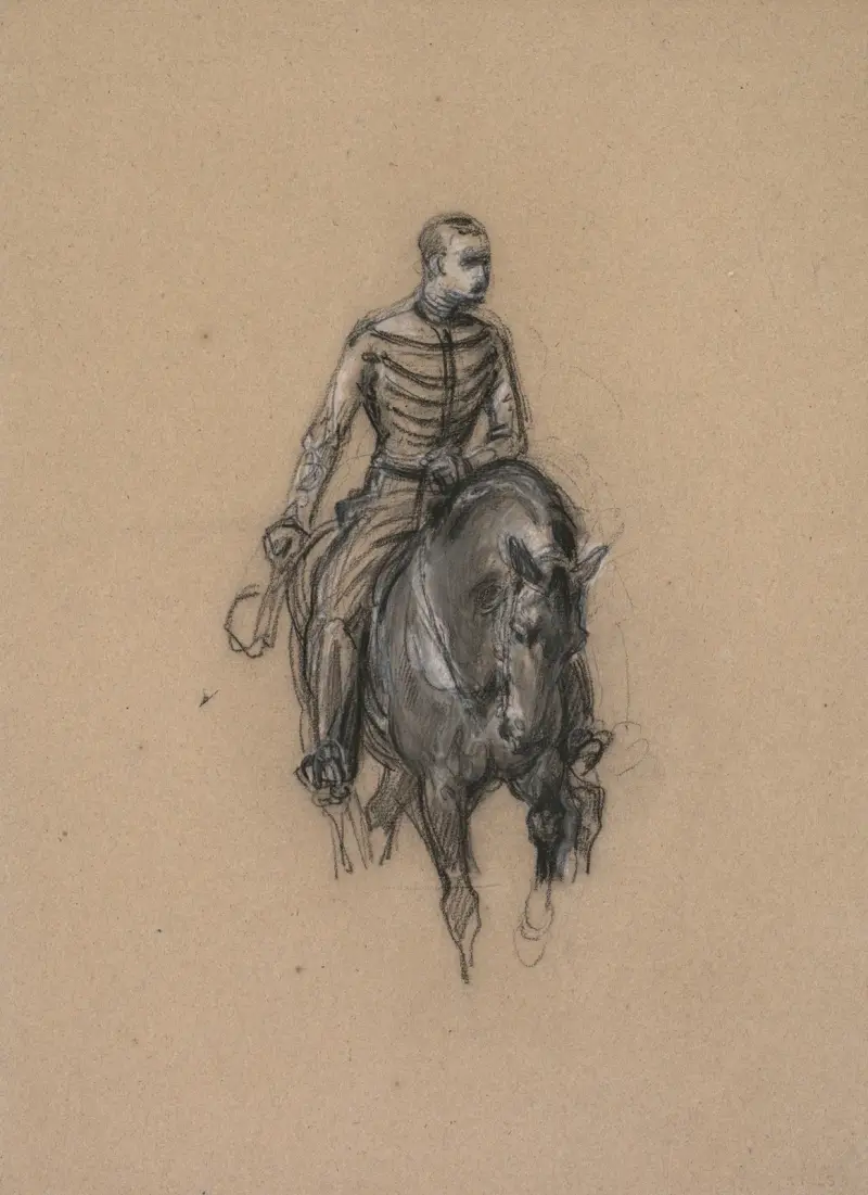 Militaire a cheval (Soldier on Horseback) av Isidore Pils