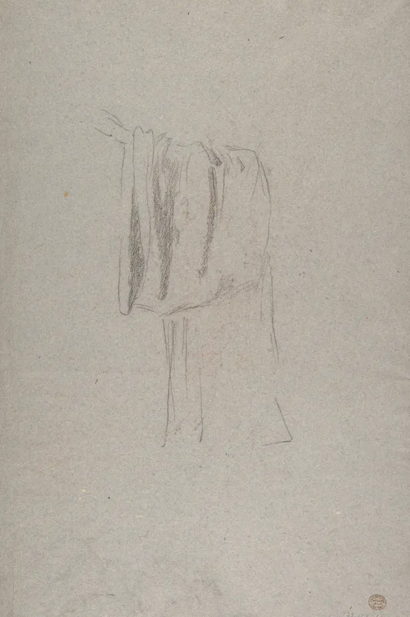 En prästs ärm; förstudier till väggmålningar i Saint-Remi-kapellet, Sainte-Clotilde, Paris, 1858 av Isidore Pils