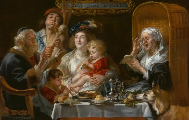 Som de gamla sjöng, så pipa de unga av Jacob Jordaens