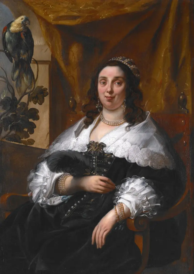 Porträtt av en dam av Jacob Jordaens