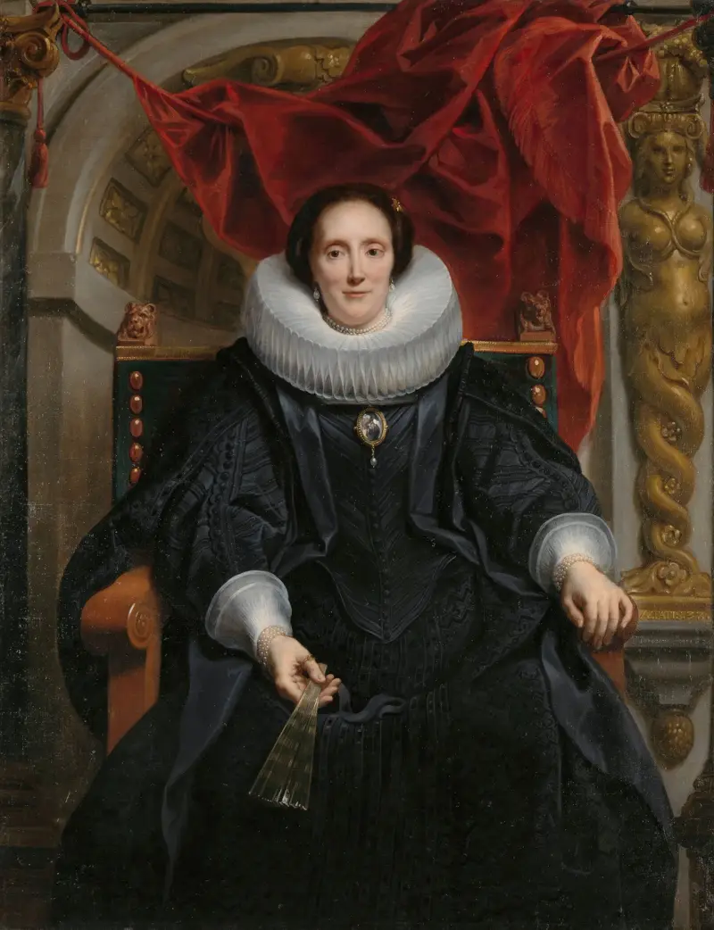 Porträtt av Catharina Behaghel av Jacob Jordaens