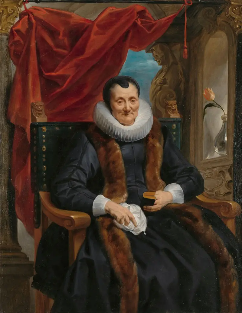 Porträtt av Magdalena de Cuyper av Jacob Jordaens
