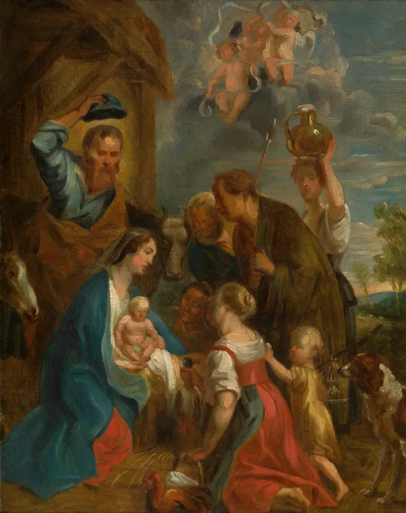 Pokłon pasterzy – nr 1, Jacob Jordaens
