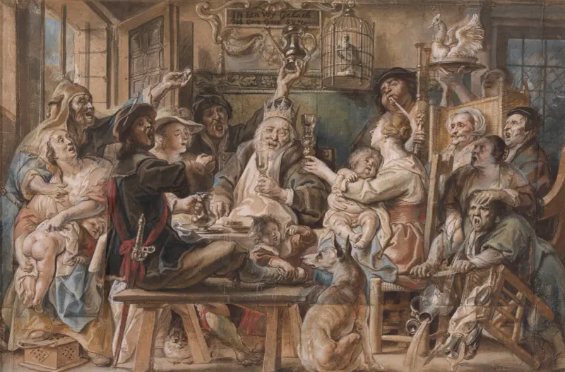 Das Königstrinken von Jacob Jordaens