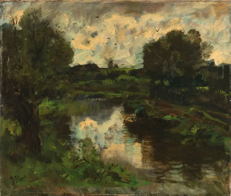 Polderlandschaft nach einem Gewitter von Jacob Maris