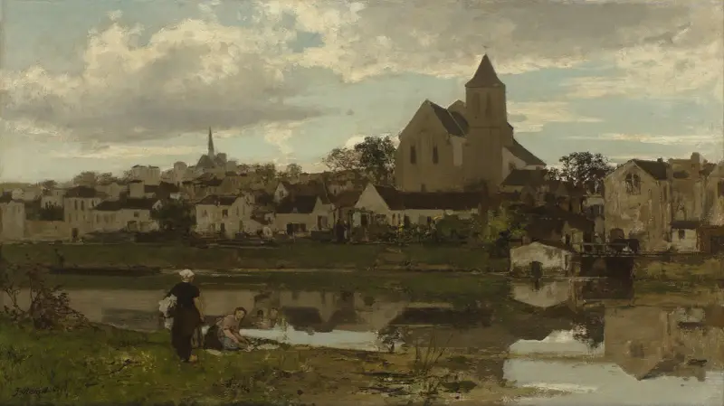 Pohled na Montigny-sur-Loing, Jacob Maris