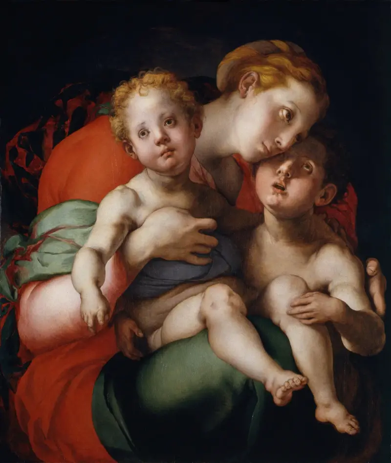 Madonna mit Kind und dem jungen Johannes von Pontormo (Jacopo Carucci)