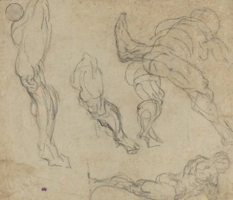 Figures and Legs (verso) av Jacopo Tintoretto