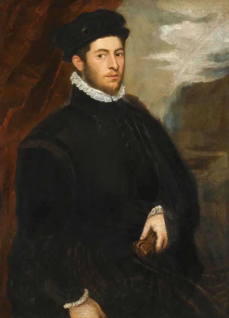 Porträtt av en adelsman av Jacopo Tintoretto