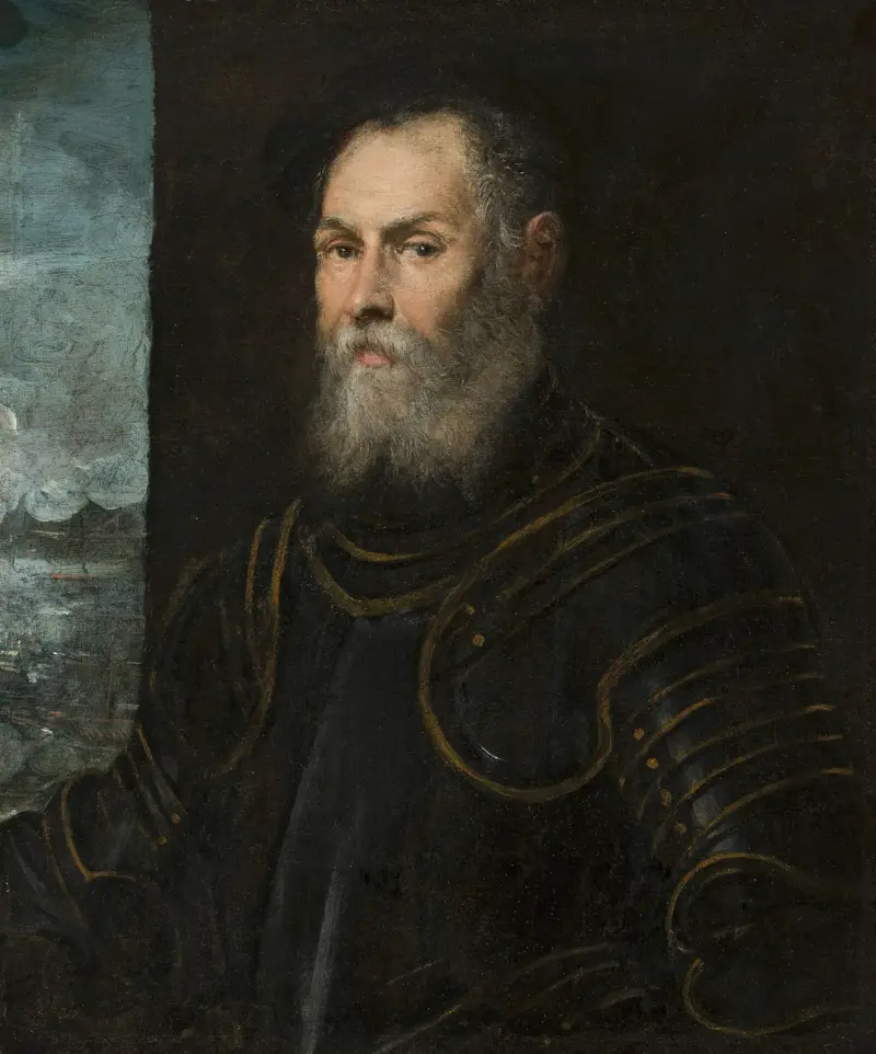 Porträtt av en venetiansk amiral av Jacopo Tintoretto
