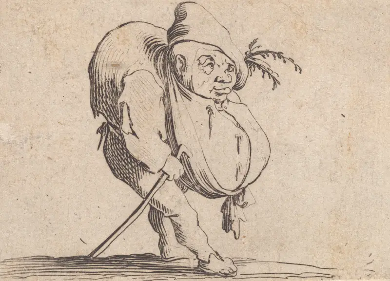 Le bossu a la canne av Jacques Callot