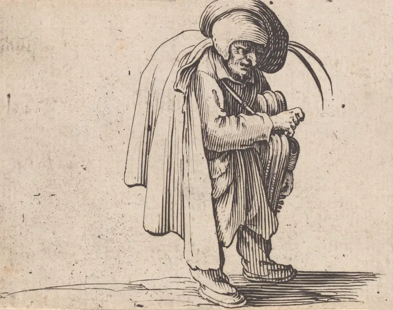 Grający na lirze korbowej, Jacques Callot