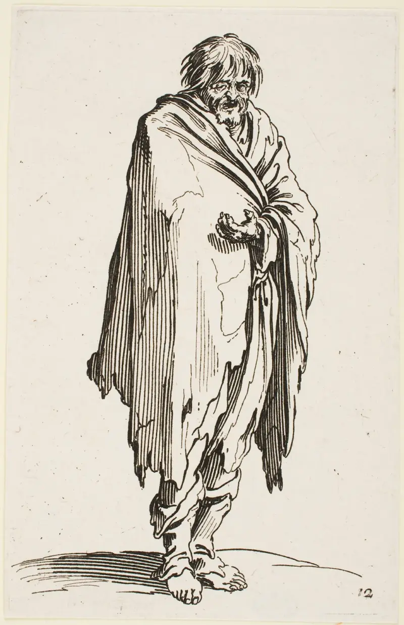 The Barefooted Beggar av Jacques Callot