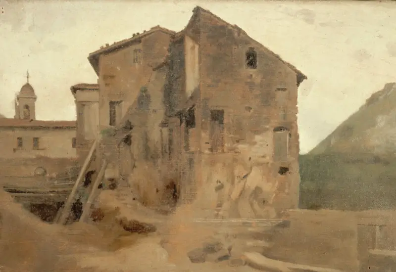 Masure dans la campagne de Rome av Jean-Jacques Henner