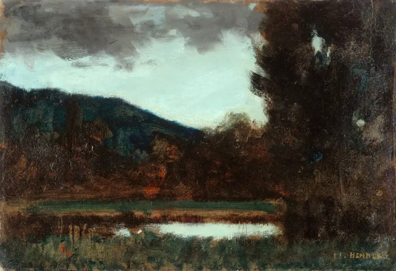 Pejzaż alzacki, zmierzch, Jean-Jacques Henner