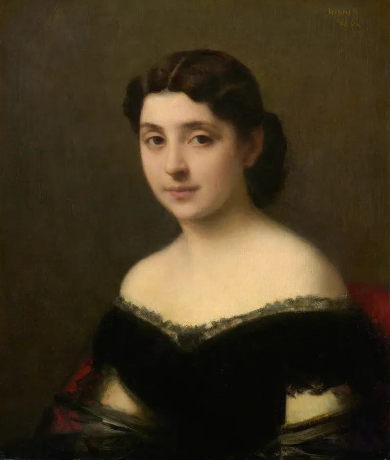 Porträtt av en kvinna, 1864 av Jean-Jacques Henner