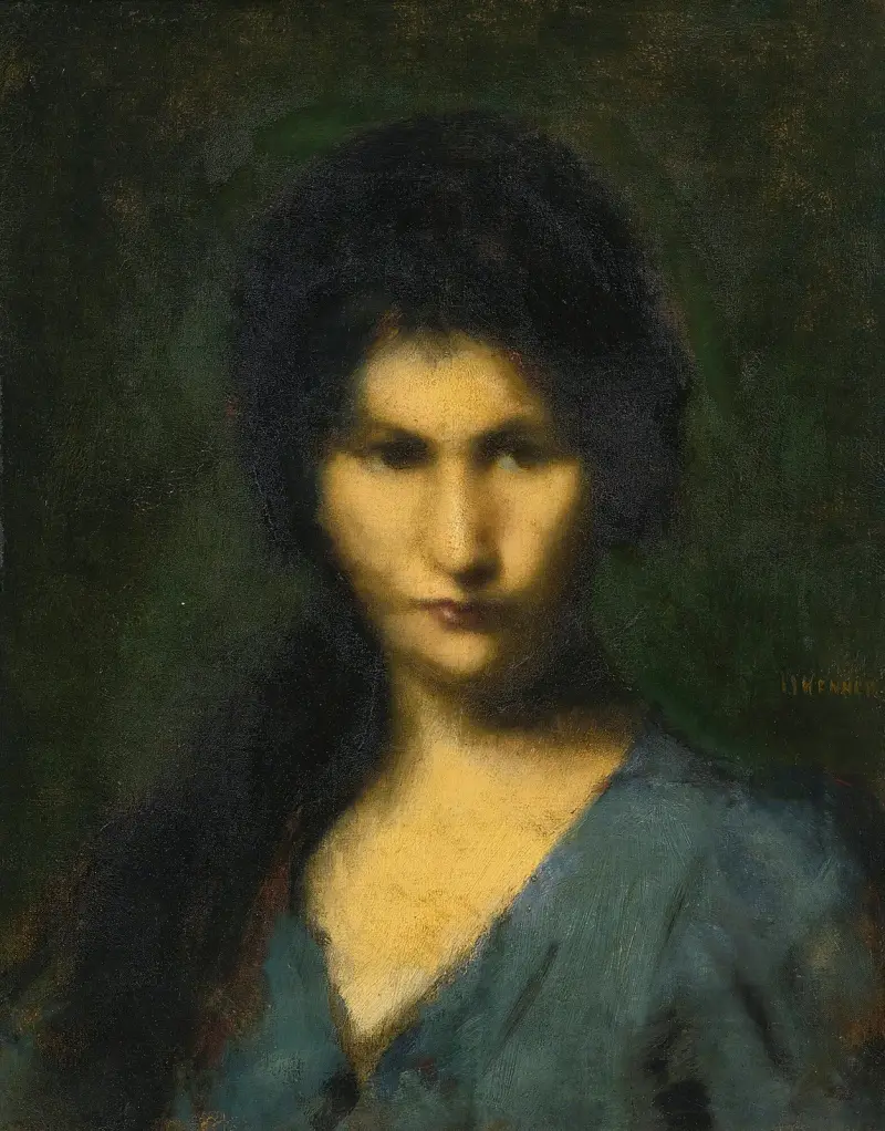 Porträtt av en ung kvinna av Jean-Jacques Henner